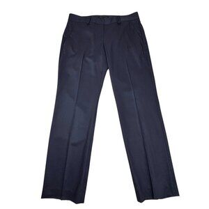 Theory Cropped Dress Pants SZ 4 Blue Fine Wool Mid Rise Career Work Capri